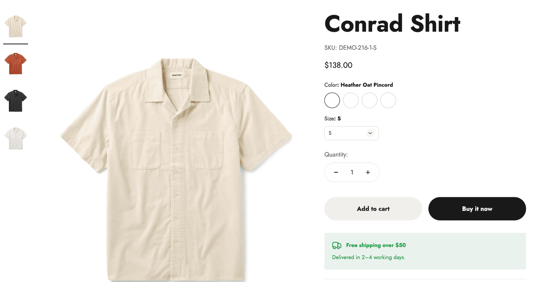 Related Shopify products connected by AWE swatches on a live product page